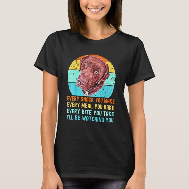 Camiseta Cachorro Labrador Retriever Lab Chocolate Todo Lan (Frente)