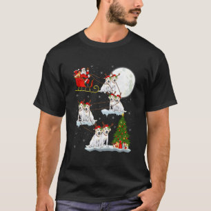 Camiseta Cachorro Labrador Retriever Papai Noel Trenó Voado