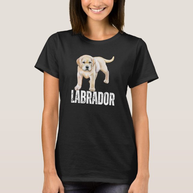 Camiseta Cachorro Labrador Retriever para Cachorro Masculin (Frente)