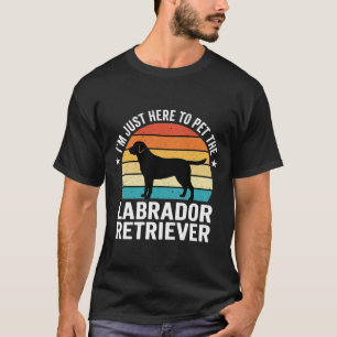 Camiseta Cachorro Labrador Retriever Retro Acariciando