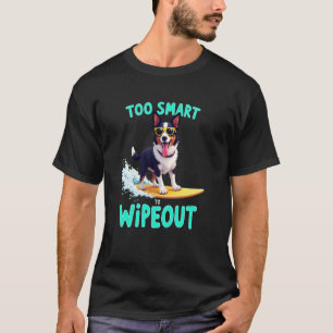 Camiseta Cachorro Legal Border Collie Surfando