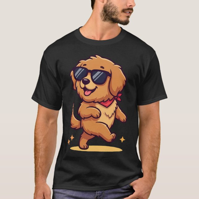 Camiseta Cachorro Legal de Óculos de Sol (Frente)