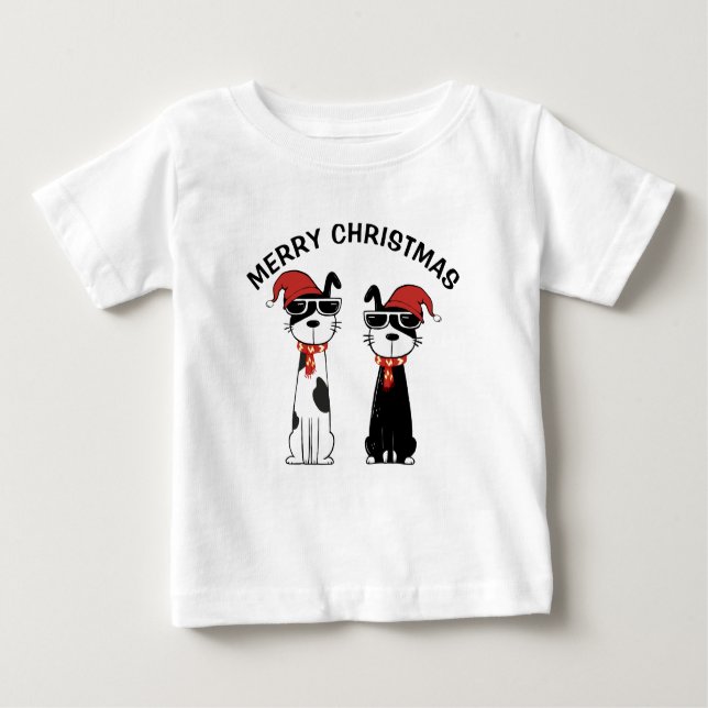 Camiseta Cachorro Legal Feliz Natal (Frente)