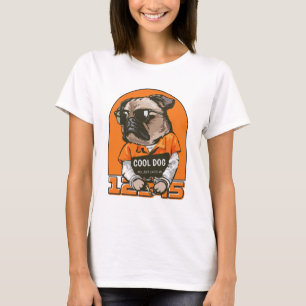 Camiseta Cachorro legal Ilustração de Cachorro Divertido