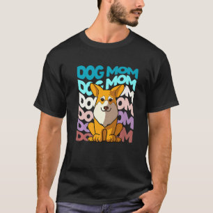 Camiseta Cachorro legal Pembroke Corgi Mamãe Retro Vintage