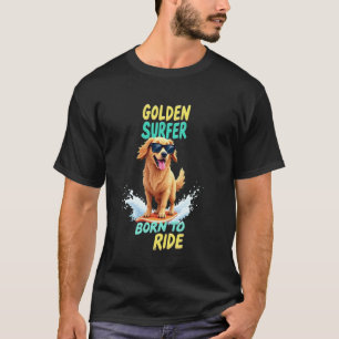 Camiseta Cachorro Legal Retriever Dourado Surfando