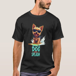 Camiseta Cachorro Legal Yorkshire Terrier Surfando