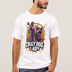 Camiseta Cachorro Louco Com Seu Cachorro De Guarda Feroz