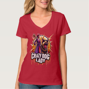 Camiseta Cachorro Louco Com Seu Cachorro De Guarda Feroz