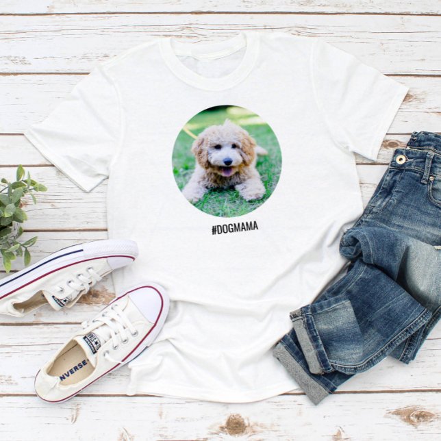 Camiseta Cachorro Lover Grande Círculo Personalizado de Fot (Criador carregado)