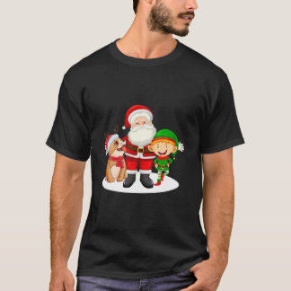 Camiseta Cachorro Lover Santa Claus Elf Festa de Natal Feli