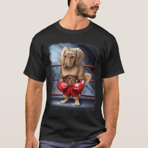 Camiseta Cachorro Lutador Dachshund Campeão de Boxe