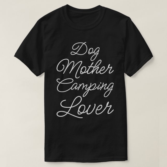 Camiseta Cachorro-Mãe Acampando Lover II (Frente do Design)