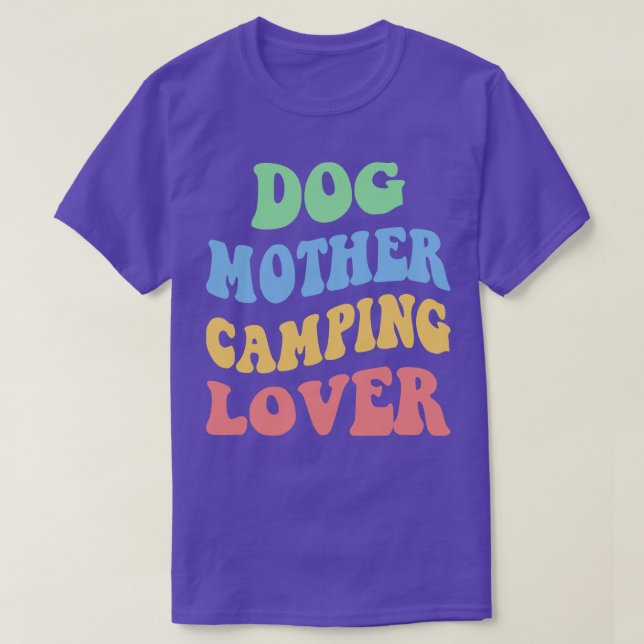 Camiseta Cachorro-mãe acampando Lover IV (Frente do Design)