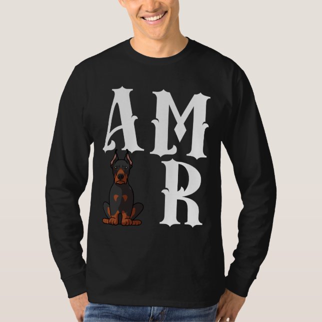 Camiseta Cachorro Mãe Cachorro Pai Doberman Pinscher Cachor (Frente)