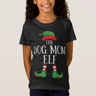 Camiseta Cachorro Mãe Elf Correspondendo Natal Engraçado Da
