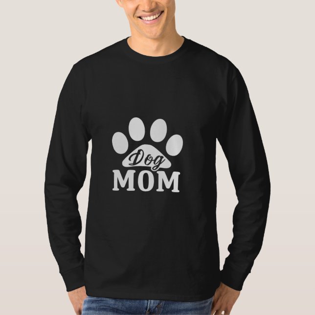 Camiseta Cachorro Mãe Engraçado - Letra Impressão com Gráfi (Frente)