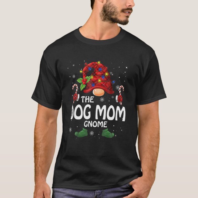 Camiseta Cachorro Mãe Gnomo Correspondente Parte de Natal d (Frente)