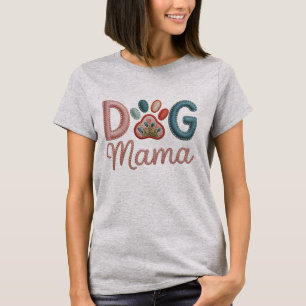 Camiseta Cachorro Mãe no Estilo Bordado - Dia das Mães