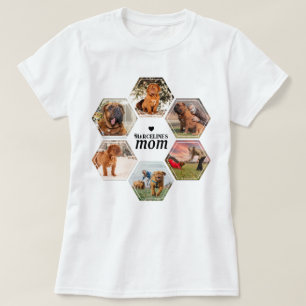 Camiseta Cachorro Mãe Personalizada 6 Colagem de Fotos de P