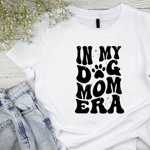 Camiseta Cachorro Mãe Retro Fonte Básica das Mulheres