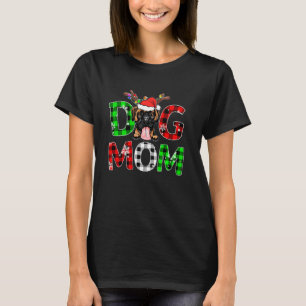 Camiseta Cachorro Mãe Xadrez Buffalo Xmas Pajama Reindeer H