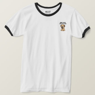 Camiseta Cachorro Mal-Humorado Atrasado Desculpe