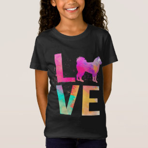 Camiseta Cachorro Malamute Colorido do Alasca Mamãe Oferece