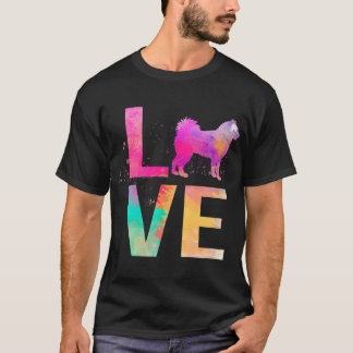 Camiseta Cachorro Malamute Colorido do Alasca Mamãe Oferece