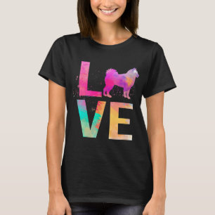 Camiseta Cachorro Malamute Colorido do Alasca Mamãe Oferece
