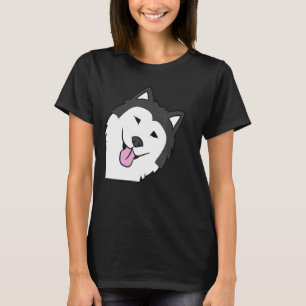 Camiseta Cachorro Malamute Do Alasca Cute Purgando Do Lado