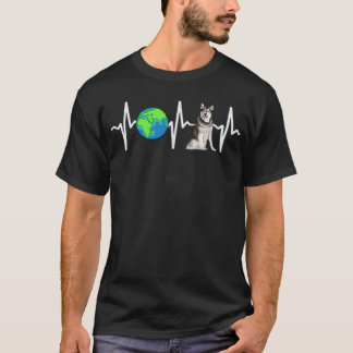 Camiseta Cachorro Malamute do Planeta Terra do Alasca