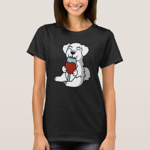 Camiseta Cachorro Maltês Bebendo Vinho