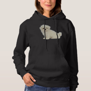 Camiseta Cachorro Maltês Cachorro Branco Longo Revestido Pu