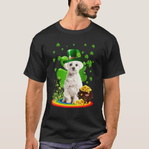 Camiseta Cachorro Maltês Cachorro Cachorro Dia de São Patrí