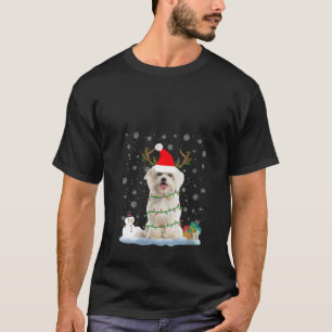Camiseta Cachorro Maltês Engraçado Suor Nojento Luzes De Na