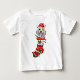 Camiseta Cachorro Maltês giro Natal, Xmas Cachorro Maltês