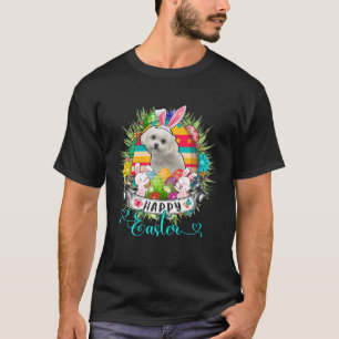 Camiseta Cachorro Maltês Na Cesta De Ovos De Páscoa Feliz