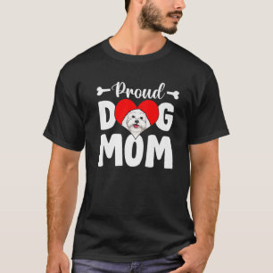 Camiseta Cachorro Maltês Orgulhoso Mãe Dia de as mães En