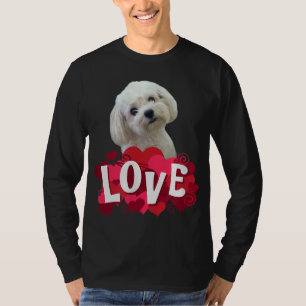 Camiseta Cachorro Maltês Puppy Proprietário Maltipoo Mix Fã