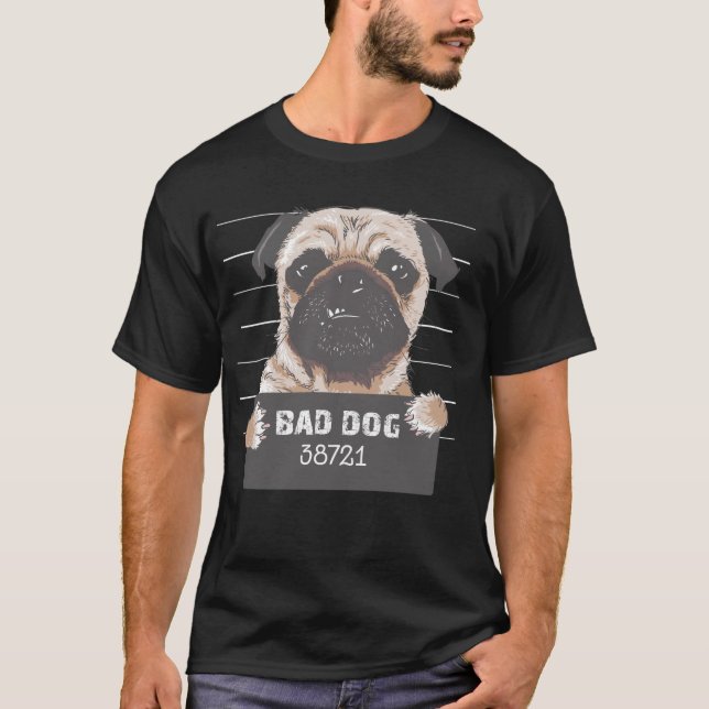 Camiseta Cachorro Malvado Criminal (Frente)