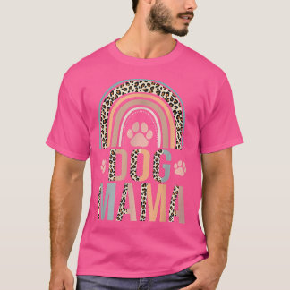Camiseta Cachorro Mama Arco-Íris Leopardo Cachorro Pet Love