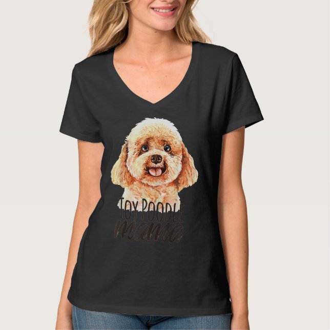Camiseta Cachorro Mama Brinquedo Poodle Cute (Frente)