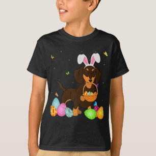 Camiseta Cachorro Mamãe Dotada Bonita Dachshund Ovos Dia da
