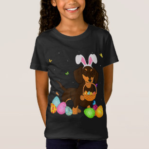Camiseta Cachorro Mamãe Dotada Bonita Dachshund Ovos Dia da