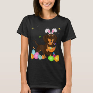 Camiseta Cachorro Mamãe Dotada Bonita Dachshund Ovos Dia da