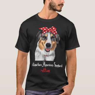 Camiseta Cachorro Mamãe Puppy Mãe Miniatura Pastor American