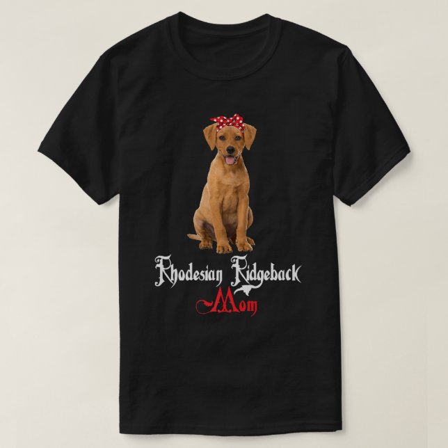 Camiseta Cachorro Mamãe Puppy Mãe Ridgeback Premium  (Frente do Design)
