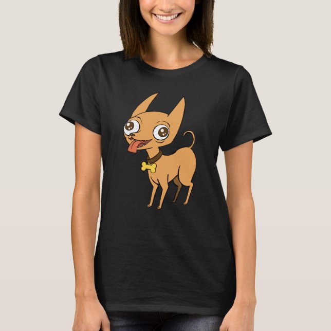 Camiseta Cachorro Marrom Chihuahua (Frente)