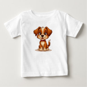 Camiseta  Cachorro Marrom Fofo Para Amantes de Cachorros